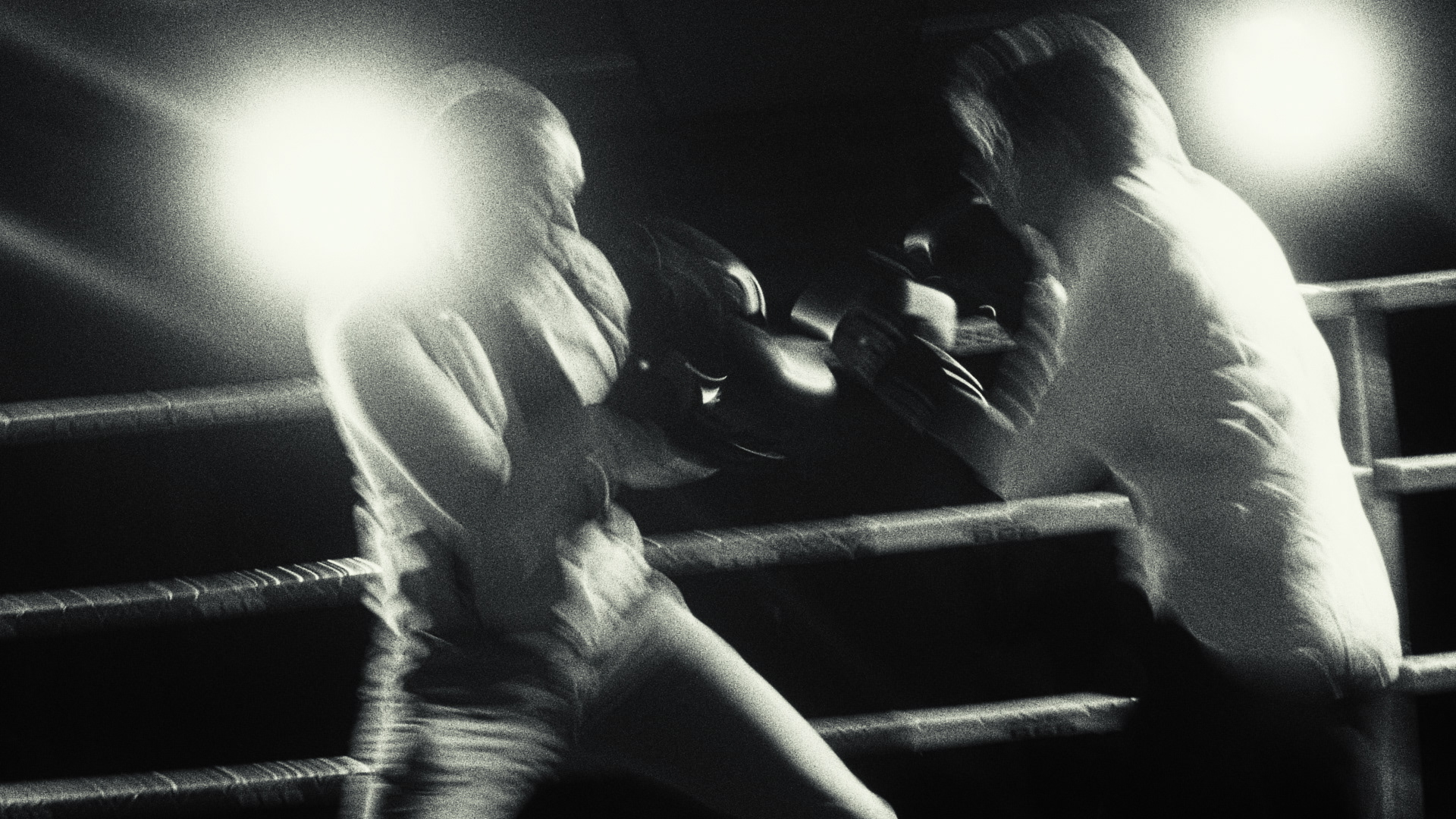 Punch caught mid-motion in the ring, from Dark Desire