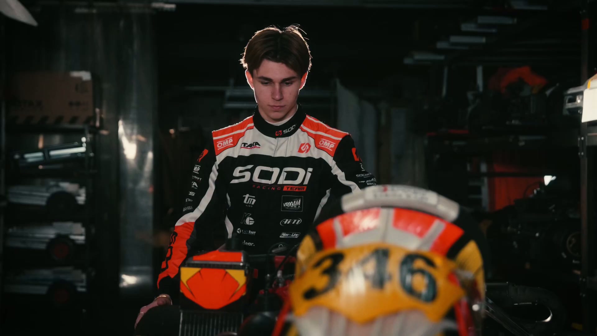Kaï Rillaerts in the workshop, from Goodbye Karting