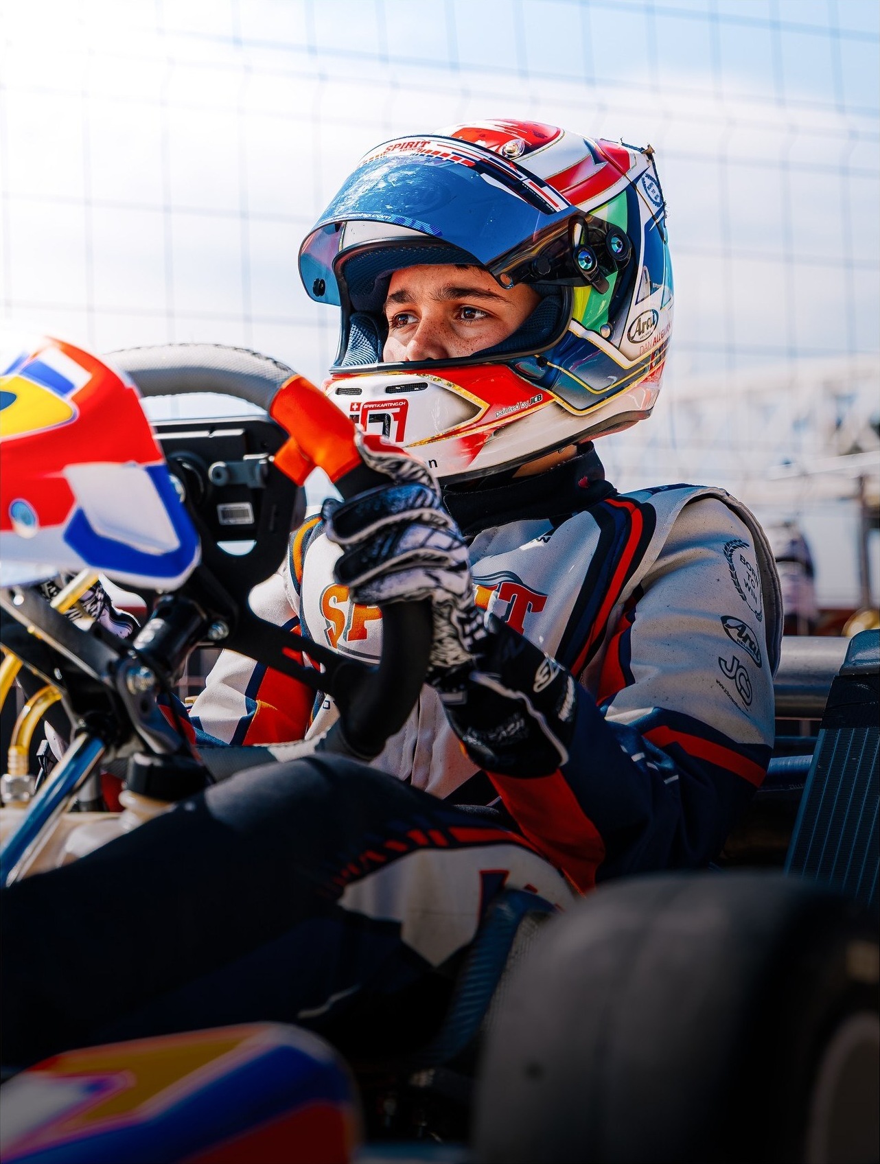 Driver in the kart before the start, IAME Euro Series in Zuera