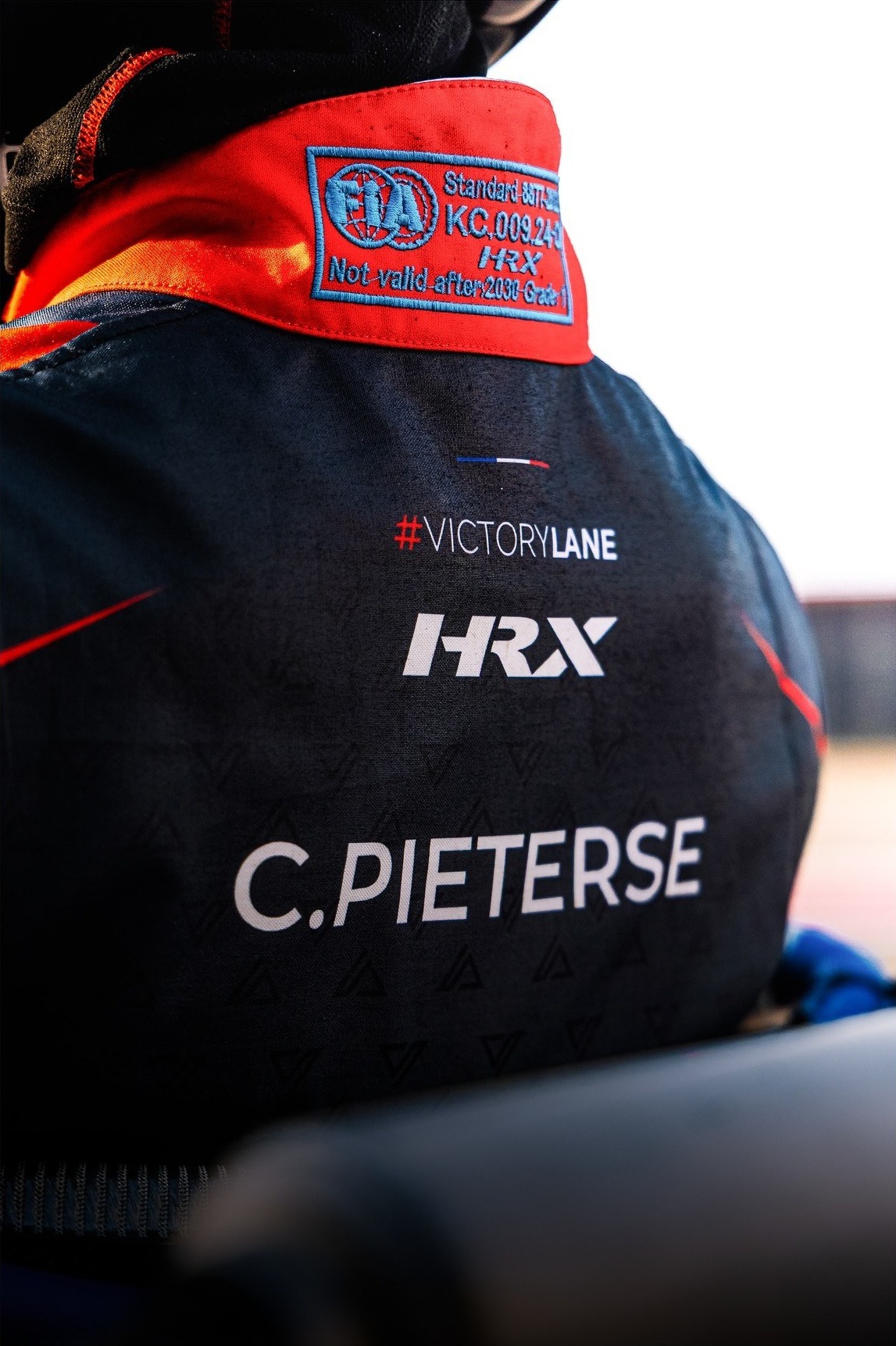 Race suit detail in the pit lane, IAME Euro Series in Zuera